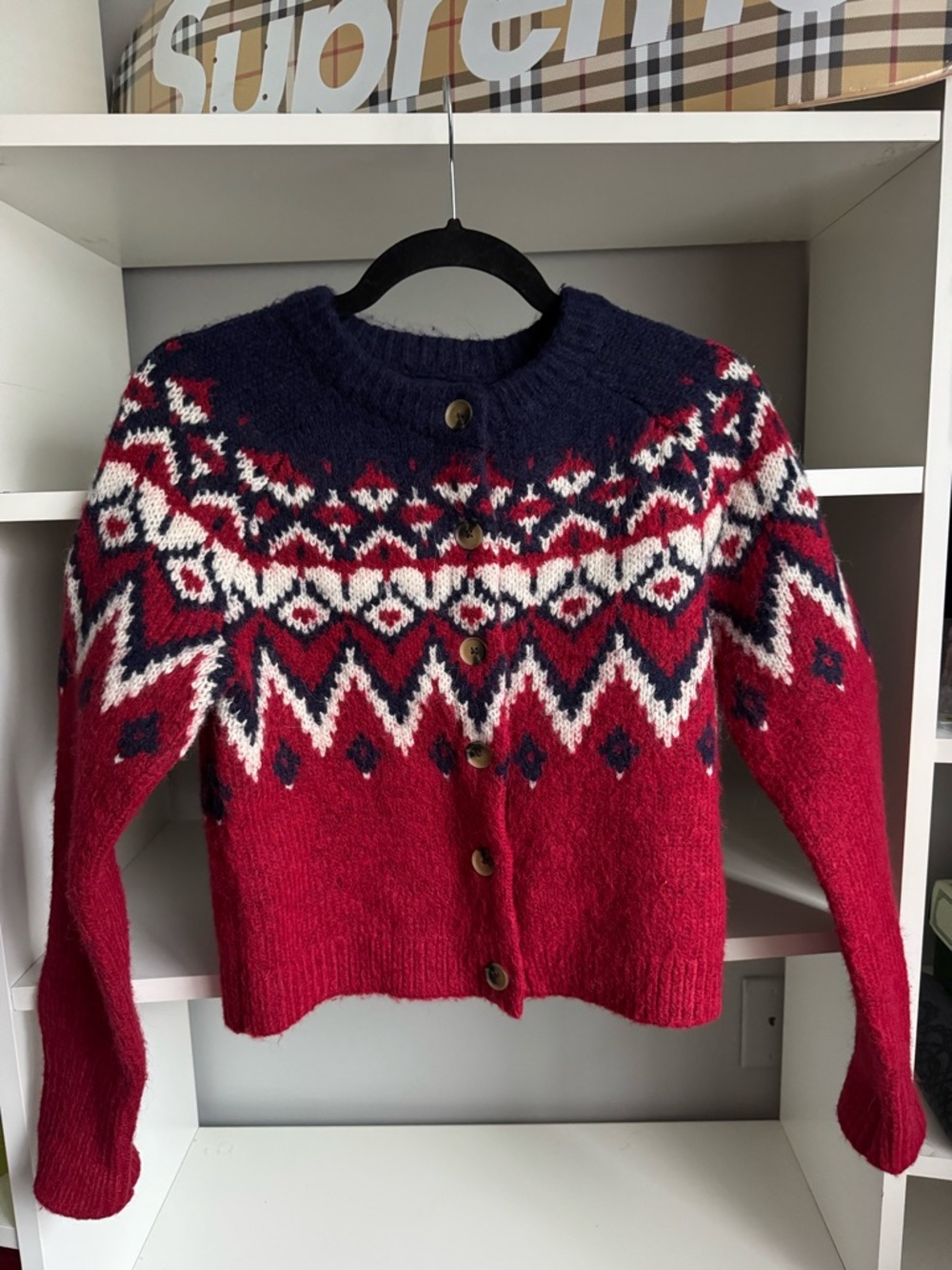 Gap Fair Isle Brushed Cropped Cardigan